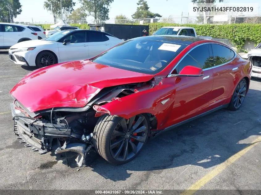 5YJSA1H43FF082819 2015 Tesla Model S 85D/P85D