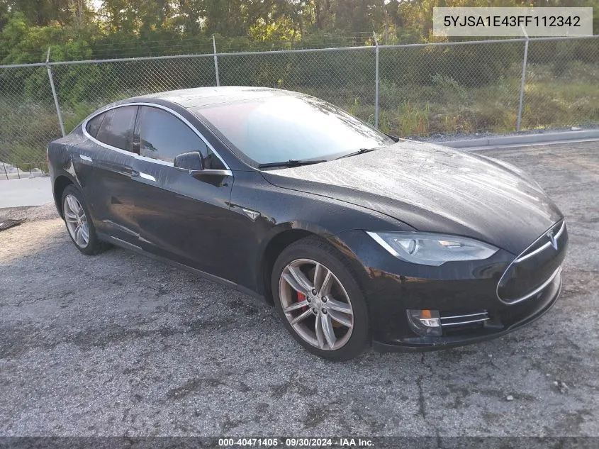 2015 Tesla Model S VIN: 5YJSA1E43FF112342 Lot: 40471405