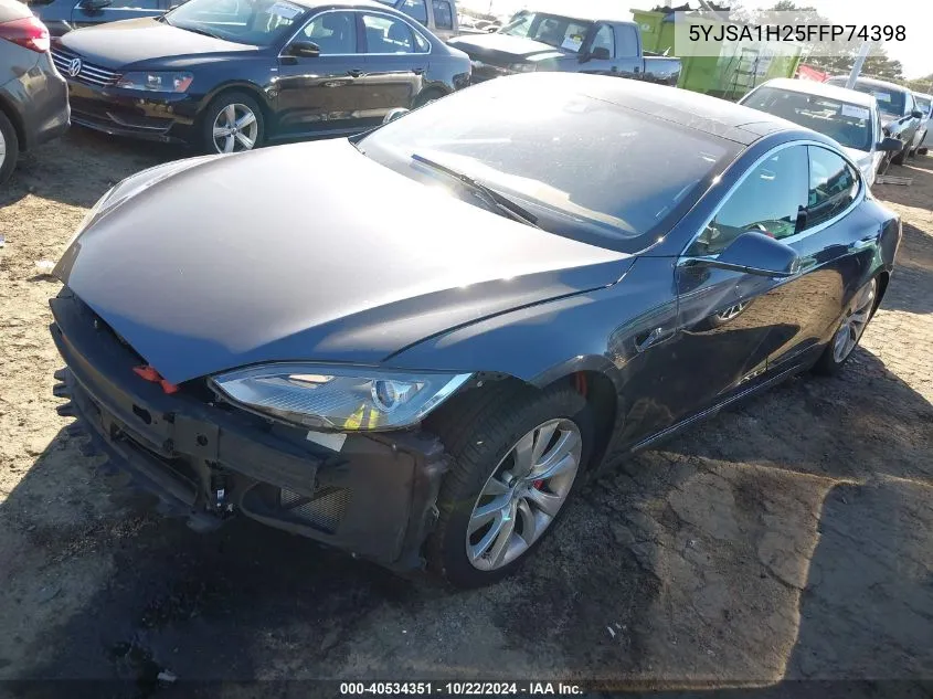 2015 Tesla Model S 70D/85D/P85D VIN: 5YJSA1H25FFP74398 Lot: 40534351