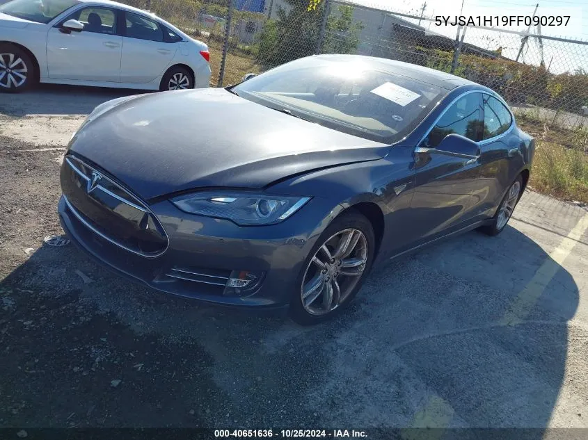 2015 Tesla Model S 60/70/85 VIN: 5YJSA1H19FF090297 Lot: 40651636