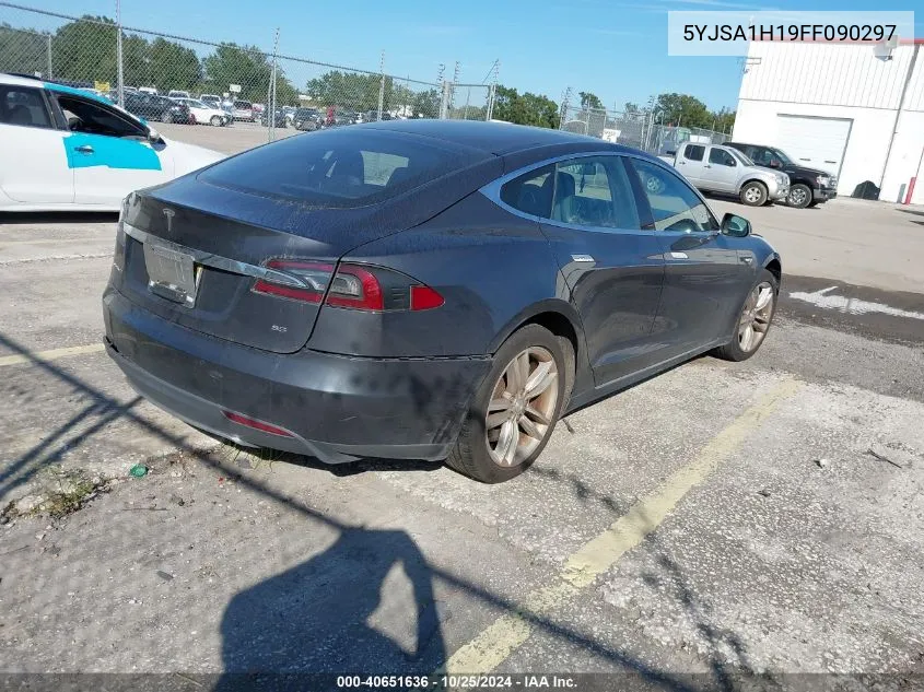 2015 Tesla Model S 60/70/85 VIN: 5YJSA1H19FF090297 Lot: 40651636