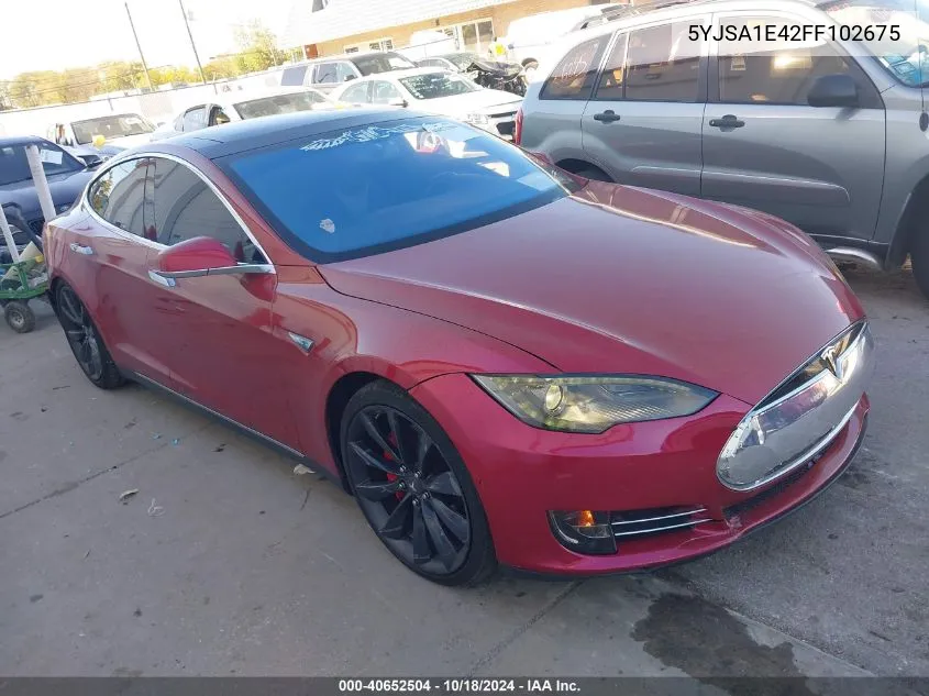 2015 Tesla Model S 85D/P85D VIN: 5YJSA1E42FF102675 Lot: 40652504