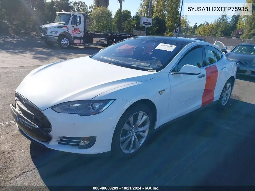 2015 Tesla Model S 70D/85D/P85D VIN: 5YJSA1H2XFFP75935 Lot: 40659209