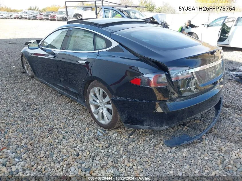 2015 Tesla Model S 70D/85D/P85D VIN: 5YJSA1H26FFP75754 Lot: 40728444