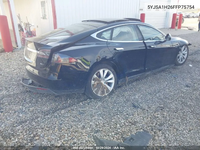 2015 Tesla Model S 70D/85D/P85D VIN: 5YJSA1H26FFP75754 Lot: 40728444