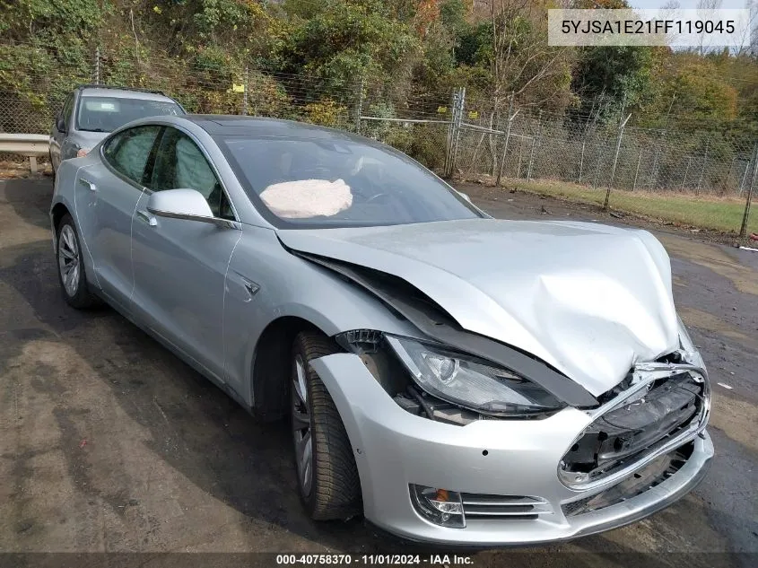 2015 Tesla Model S 70D/85D/P85D VIN: 5YJSA1E21FF119045 Lot: 40758370