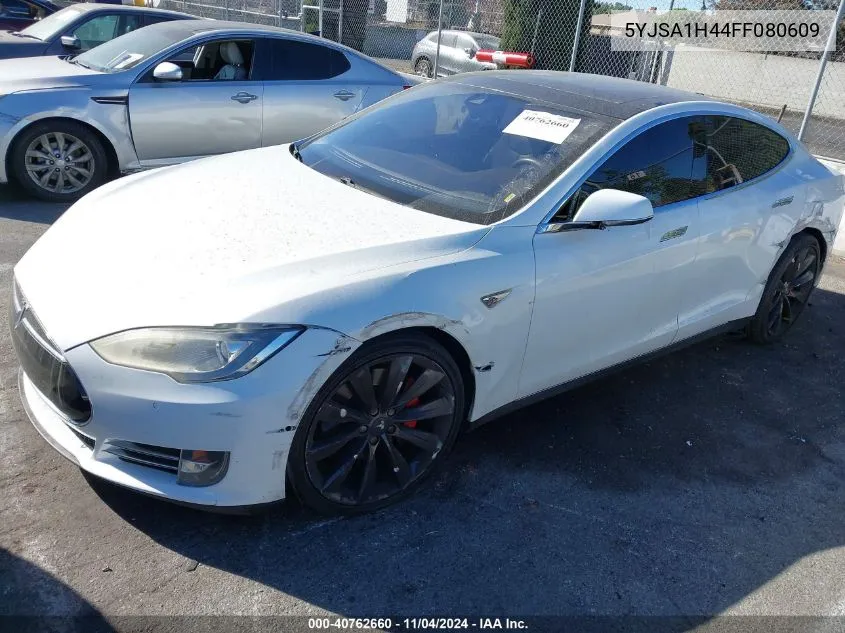 2015 Tesla Model S 85D/P85D VIN: 5YJSA1H44FF080609 Lot: 40762660