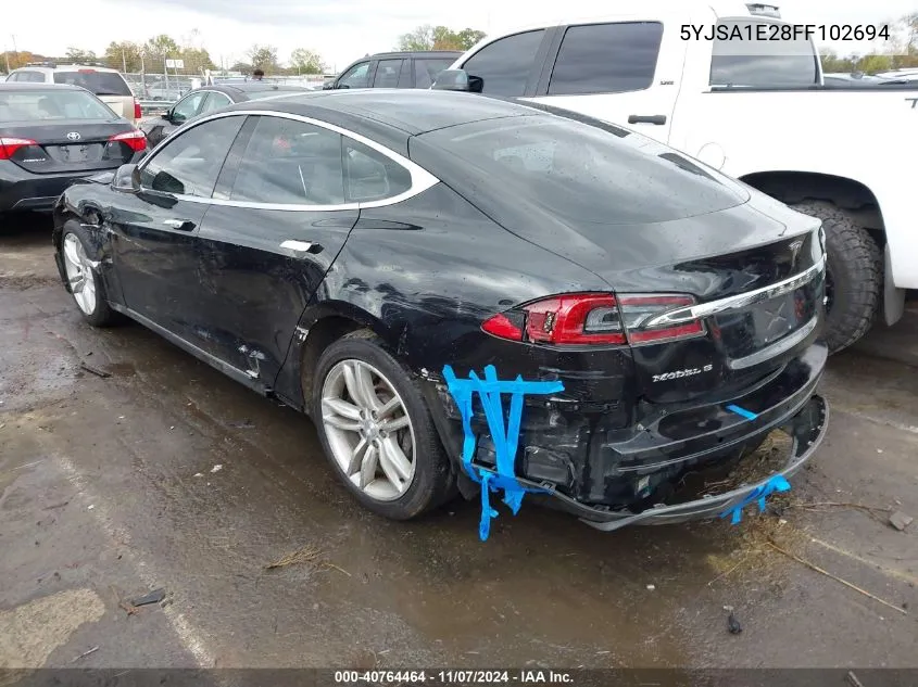 2015 Tesla Model S 70D/85D/P85D VIN: 5YJSA1E28FF102694 Lot: 40764464