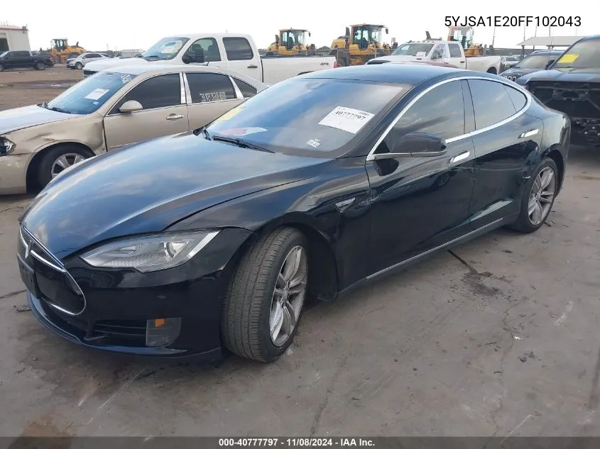 2015 Tesla Model S 70D/85D/P85D VIN: 5YJSA1E20FF102043 Lot: 40777797