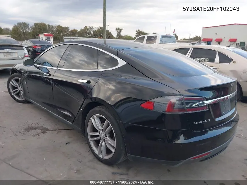 2015 Tesla Model S 70D/85D/P85D VIN: 5YJSA1E20FF102043 Lot: 40777797