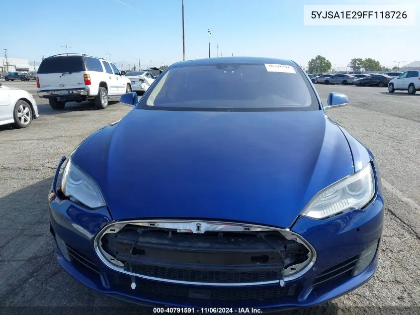 2015 Tesla Model S 70D/85D/P85D VIN: 5YJSA1E29FF118726 Lot: 40791591