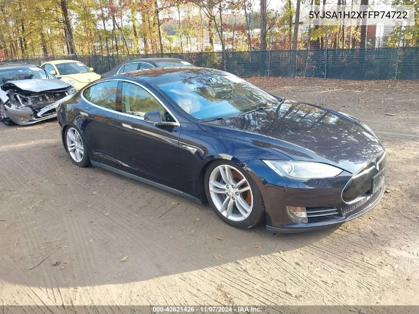 2015 Tesla Model S 70D/85D/P85D VIN: 5YJSA1H2XFFP74722 Lot: 40821426