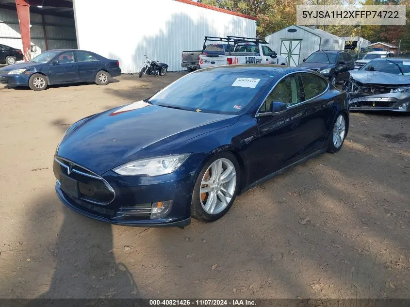 2015 Tesla Model S 70D/85D/P85D VIN: 5YJSA1H2XFFP74722 Lot: 40821426