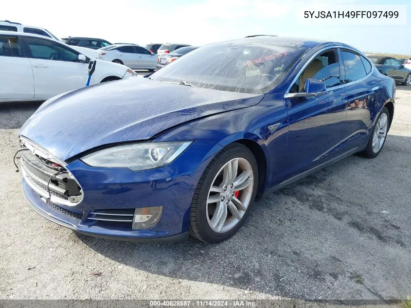 2015 Tesla Model S 85D/P85D VIN: 5YJSA1H49FF097499 Lot: 40828587