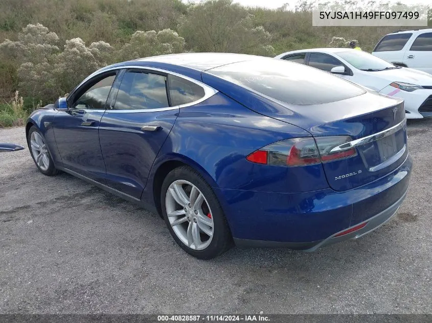 2015 Tesla Model S 85D/P85D VIN: 5YJSA1H49FF097499 Lot: 40828587