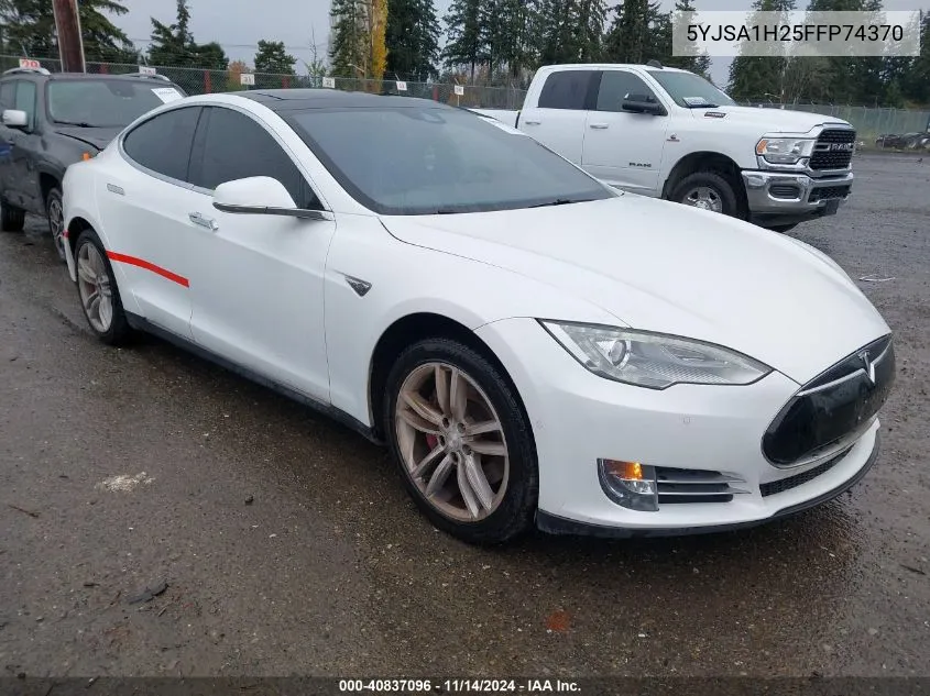 2015 Tesla Model S 70D/85D/P85D VIN: 5YJSA1H25FFP74370 Lot: 40837096