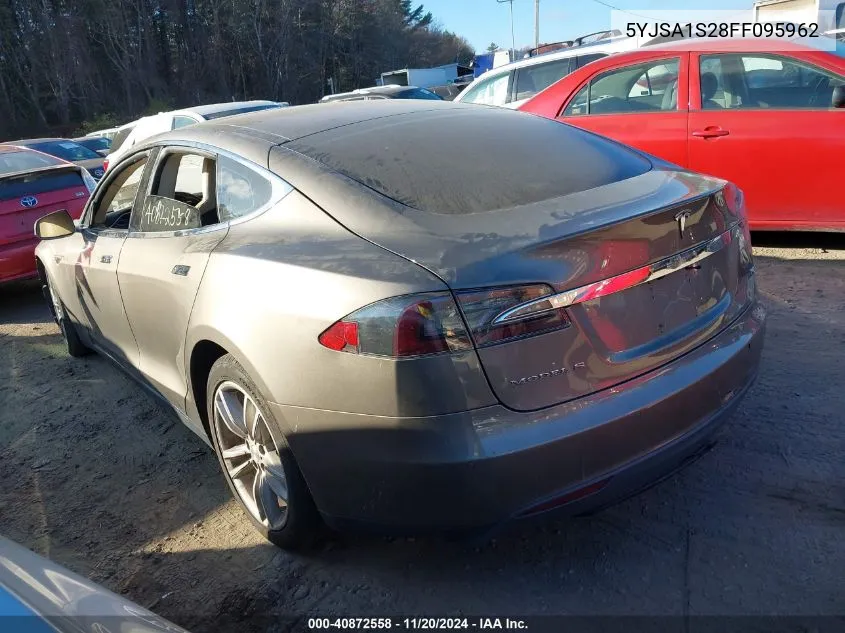 2015 Tesla Model S 70D/85D/P85D VIN: 5YJSA1S28FF095962 Lot: 40872558