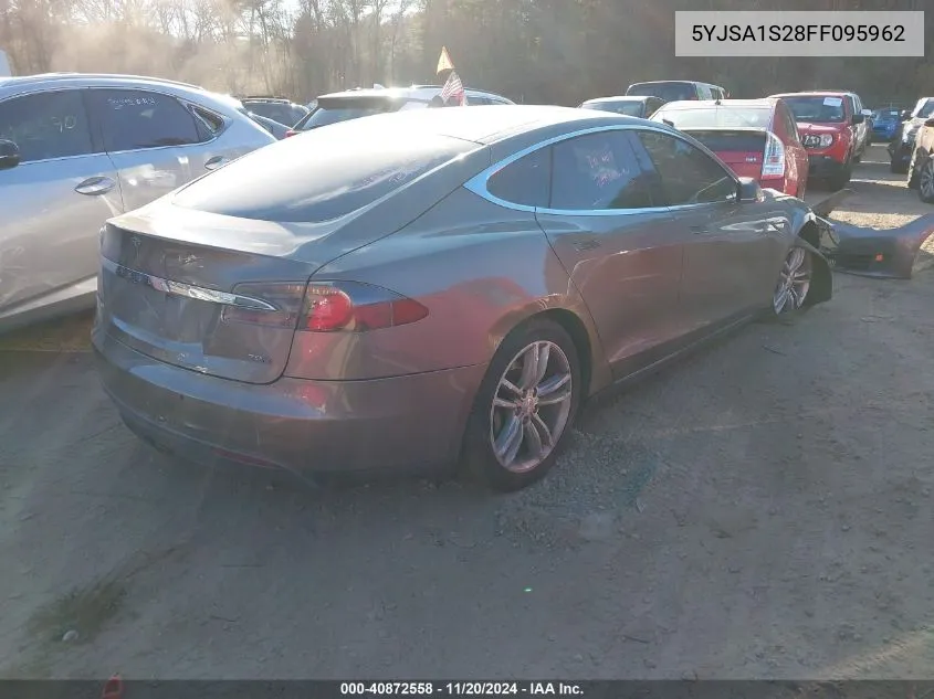 2015 Tesla Model S 70D/85D/P85D VIN: 5YJSA1S28FF095962 Lot: 40872558