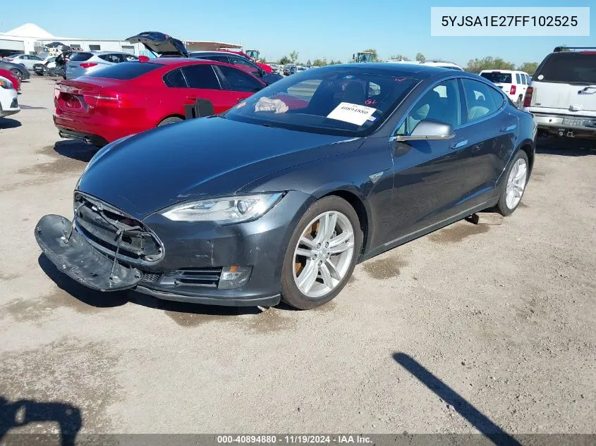 2015 Tesla Model S 70D/85D/P85D VIN: 5YJSA1E27FF102525 Lot: 40894880