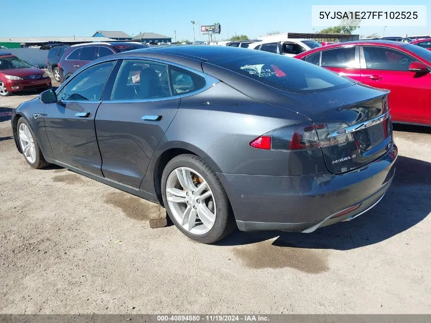 2015 Tesla Model S 70D/85D/P85D VIN: 5YJSA1E27FF102525 Lot: 40894880