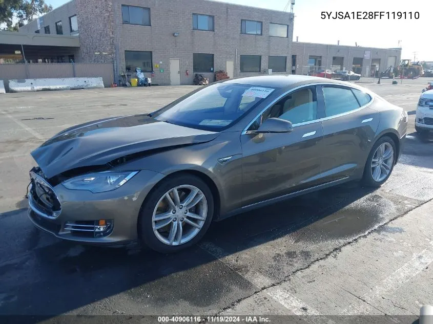 2015 Tesla Model S 70D/85D/P85D VIN: 5YJSA1E28FF119110 Lot: 40906116