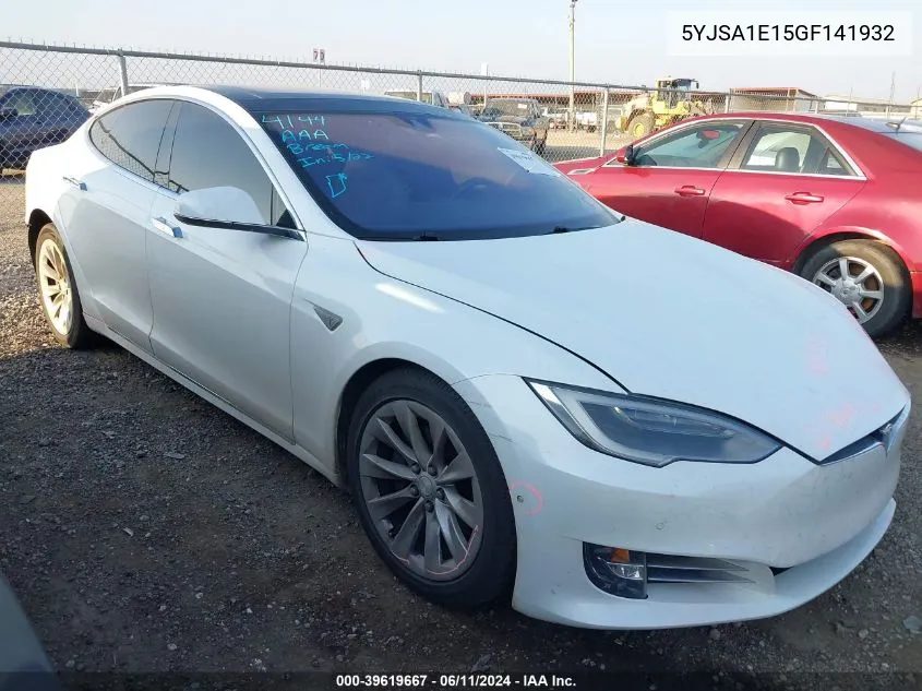 2016 Tesla Model S 60/70/75/85 VIN: 5YJSA1E15GF141932 Lot: 39619667