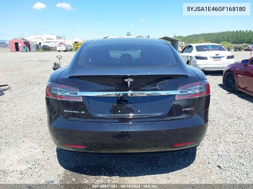 2016 Tesla Model S 90D/P100D/P85D/P90D VIN: 5YJSA1E46GF168180 Lot: 39657591