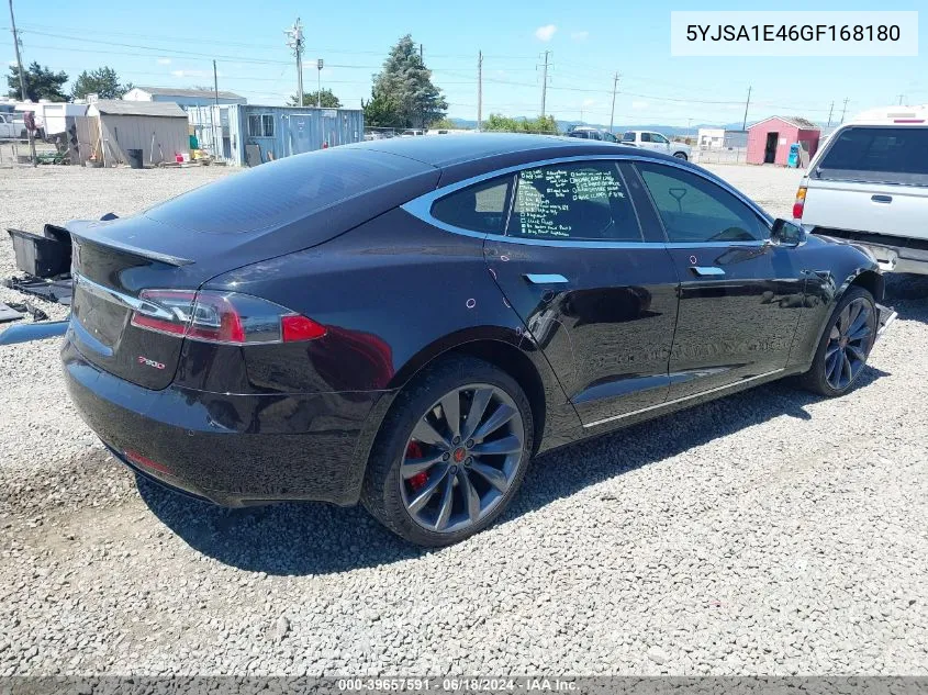 2016 Tesla Model S 90D/P100D/P85D/P90D VIN: 5YJSA1E46GF168180 Lot: 39657591