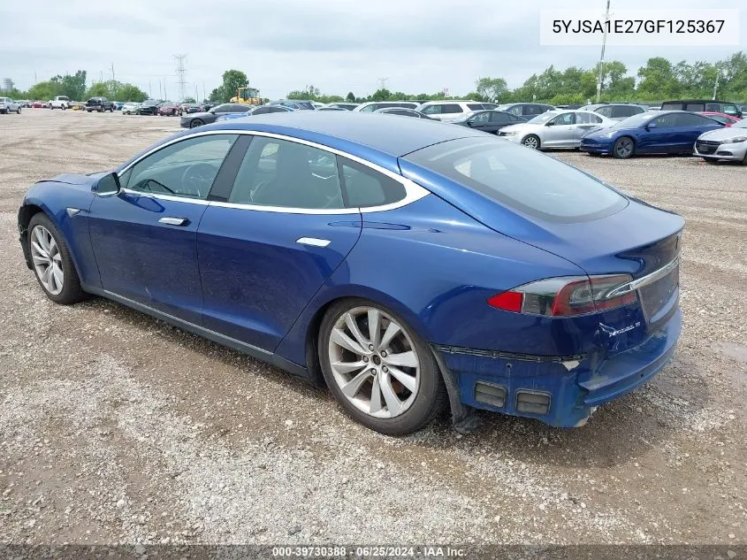 5YJSA1E27GF125367 2016 Tesla Model S 60D/70D/75D/85D/90D