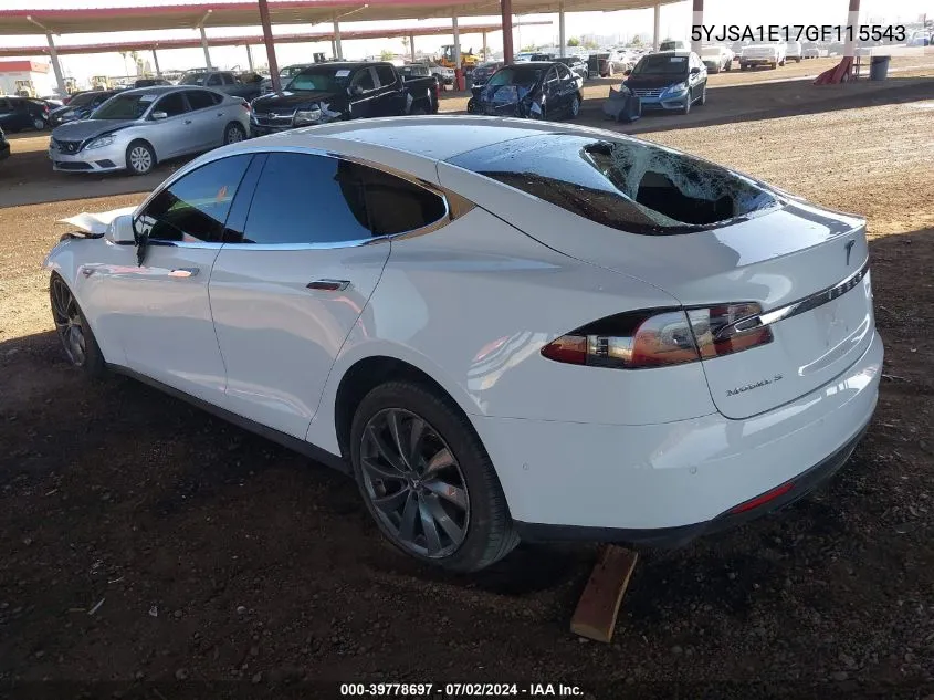 5YJSA1E17GF115543 2016 Tesla Model S 60/70/75/85