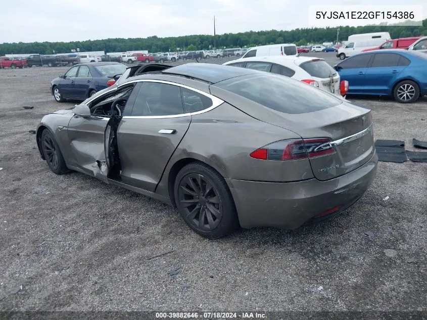 5YJSA1E22GF154386 2016 Tesla Model S 60D/70D/75D/85D/90D