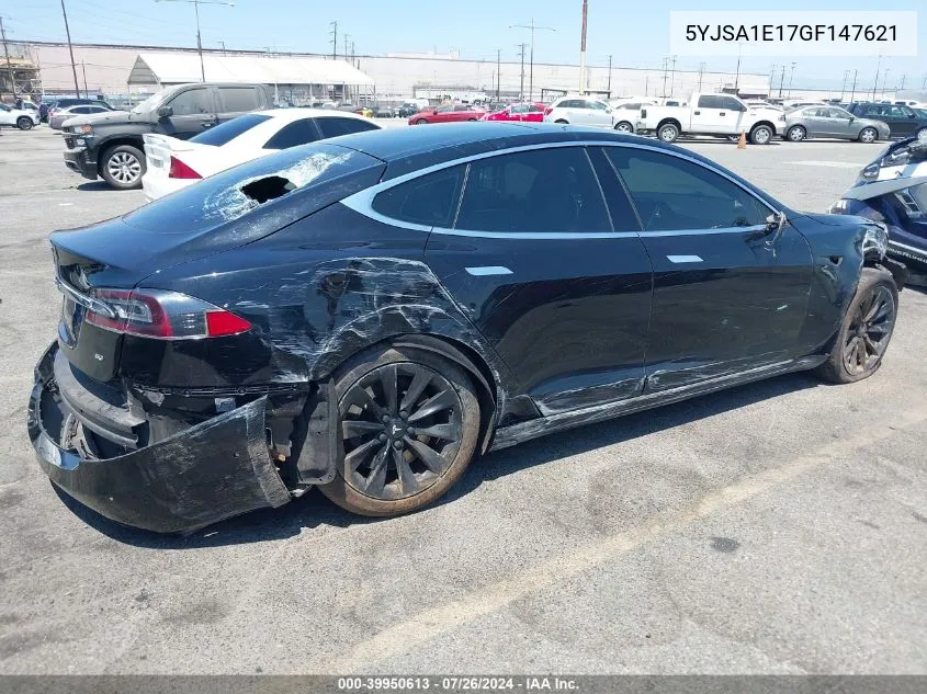 2016 Tesla Model S 60/70/75/85 VIN: 5YJSA1E17GF147621 Lot: 39950613