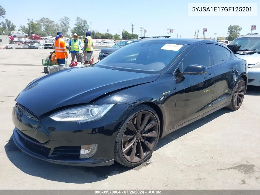 2016 Tesla Model S 60/70/75/85 VIN: 5YJSA1E17GF125201 Lot: 39970064