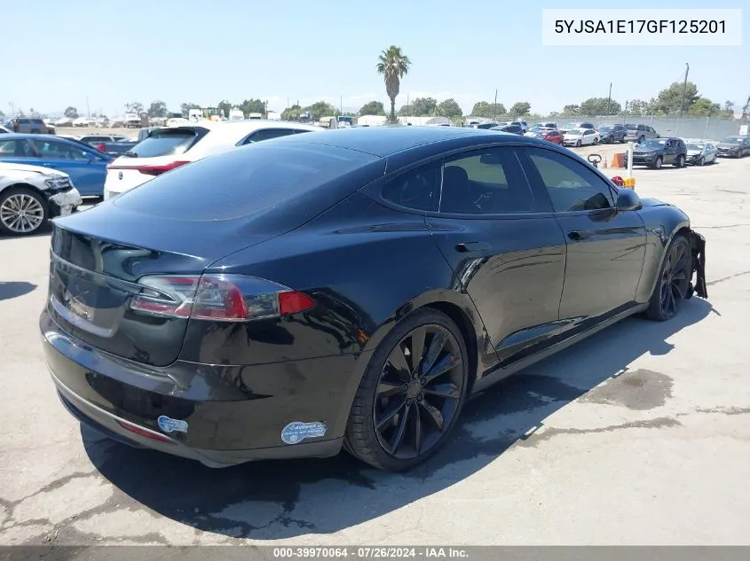 2016 Tesla Model S 60/70/75/85 VIN: 5YJSA1E17GF125201 Lot: 39970064