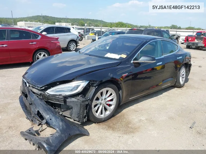 2016 Tesla Model S 90D/P100D/P85D/P90D VIN: 5YJSA1E48GF142213 Lot: 40029673