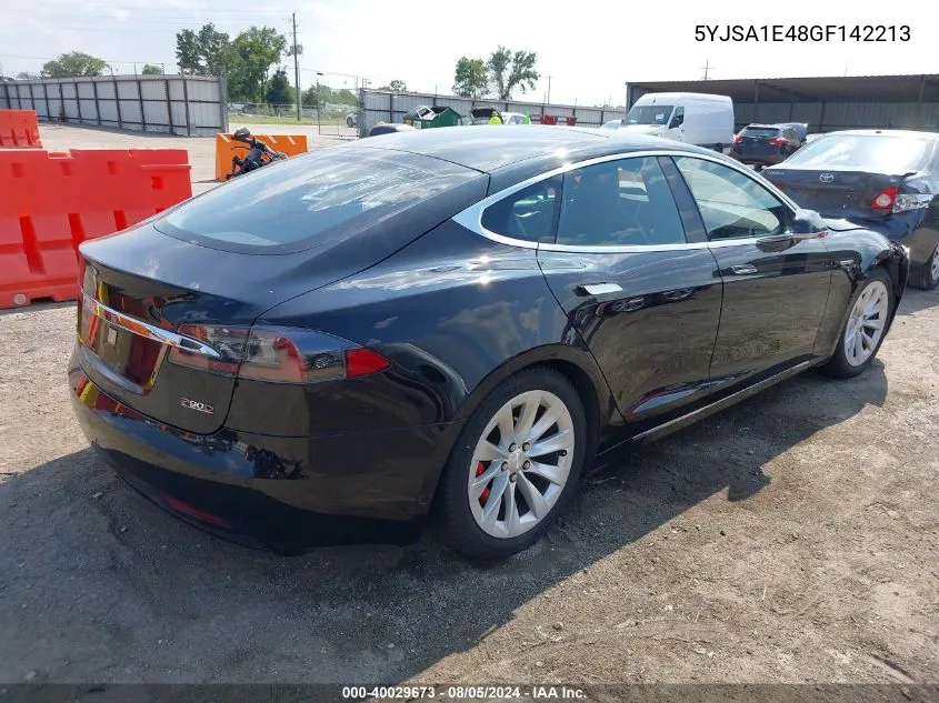 2016 Tesla Model S 90D/P100D/P85D/P90D VIN: 5YJSA1E48GF142213 Lot: 40029673