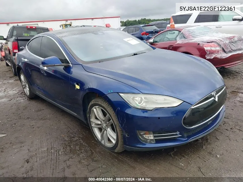 2016 Tesla Model S 60D/70D/75D/85D/90D VIN: 5YJSA1E22GF122361 Lot: 40042360