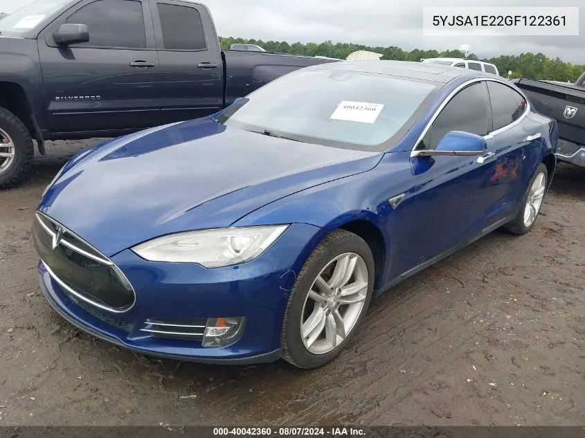 2016 Tesla Model S 60D/70D/75D/85D/90D VIN: 5YJSA1E22GF122361 Lot: 40042360