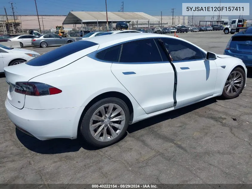 2016 Tesla Model S 60/70/75/85 VIN: 5YJSA1E12GF157411 Lot: 40222154