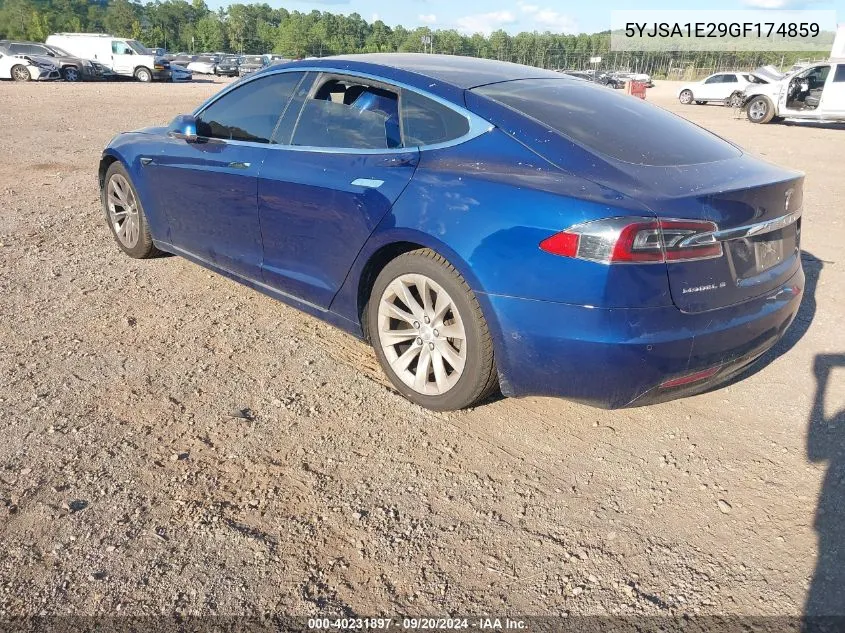 2016 Tesla Model S 60D/70D/75D/85D/90D VIN: 5YJSA1E29GF174859 Lot: 40231897