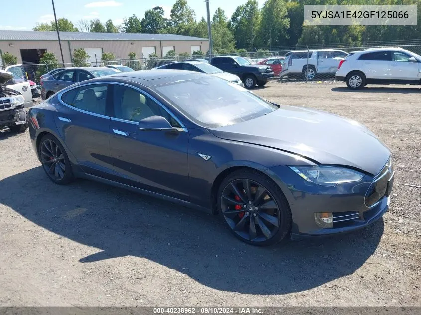 2016 Tesla Model S VIN: 5YJSA1E42GF125066 Lot: 40238962