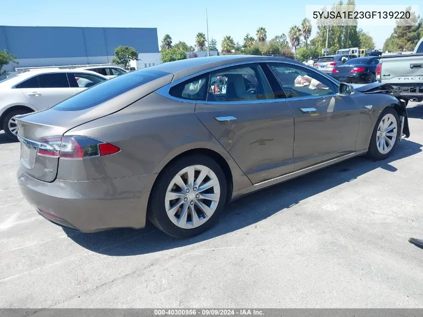 2016 Tesla Model S 60D/70D/75D/85D/90D VIN: 5YJSA1E23GF139220 Lot: 40300956