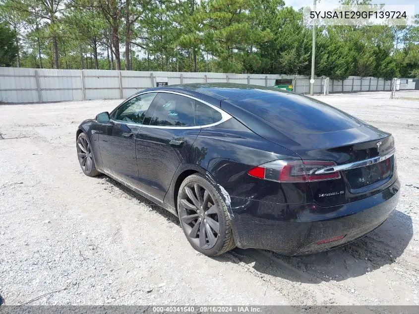 2016 Tesla Model S 60D/70D/75D/85D/90D VIN: 5YJSA1E29GF139724 Lot: 40341540