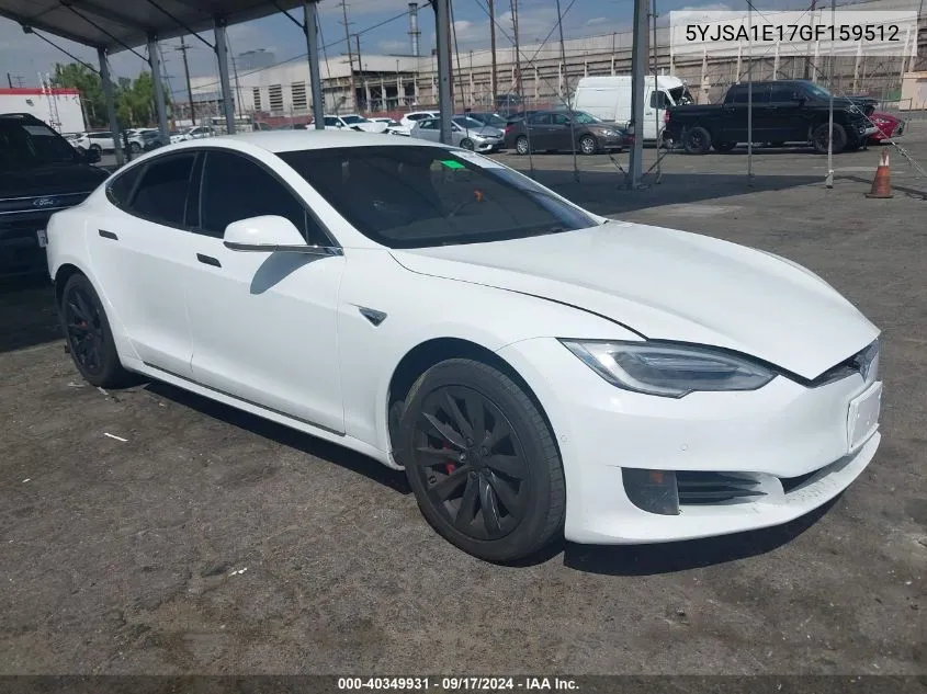 2016 Tesla Model S 60/70/75/85 VIN: 5YJSA1E17GF159512 Lot: 40349931