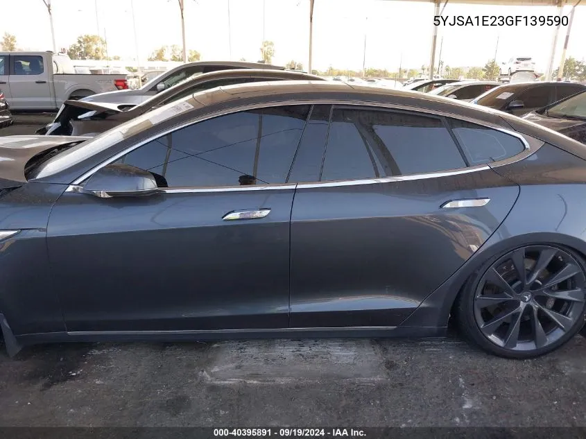 2016 Tesla Model S 60D/70D/75D/85D/90D VIN: 5YJSA1E23GF139590 Lot: 40395891