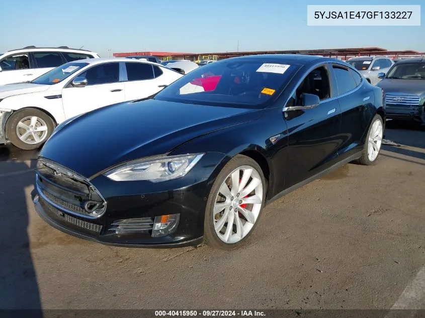 2016 Tesla Model S 90D/P100D/P85D/P90D VIN: 5YJSA1E47GF133227 Lot: 40415950