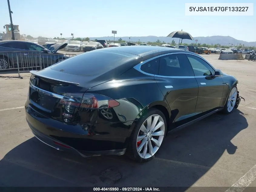 2016 Tesla Model S 90D/P100D/P85D/P90D VIN: 5YJSA1E47GF133227 Lot: 40415950