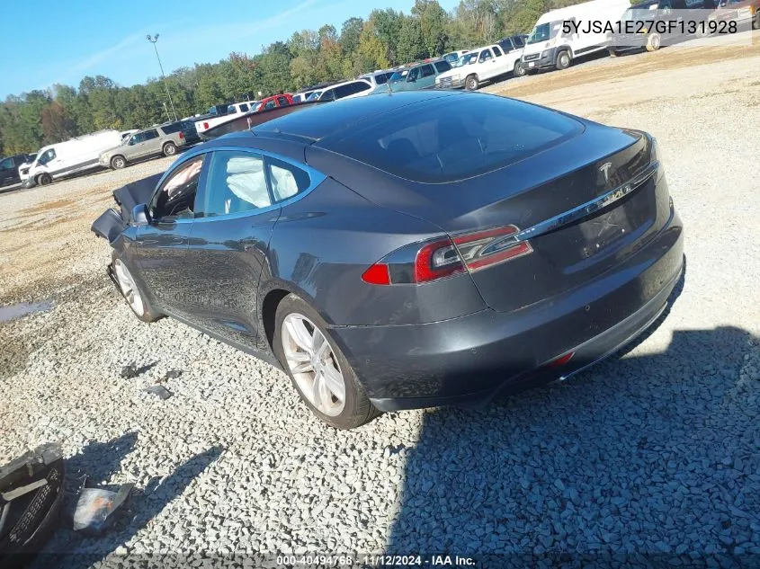 2016 Tesla Model S 60D/70D/75D/85D/90D VIN: 5YJSA1E27GF131928 Lot: 40494768