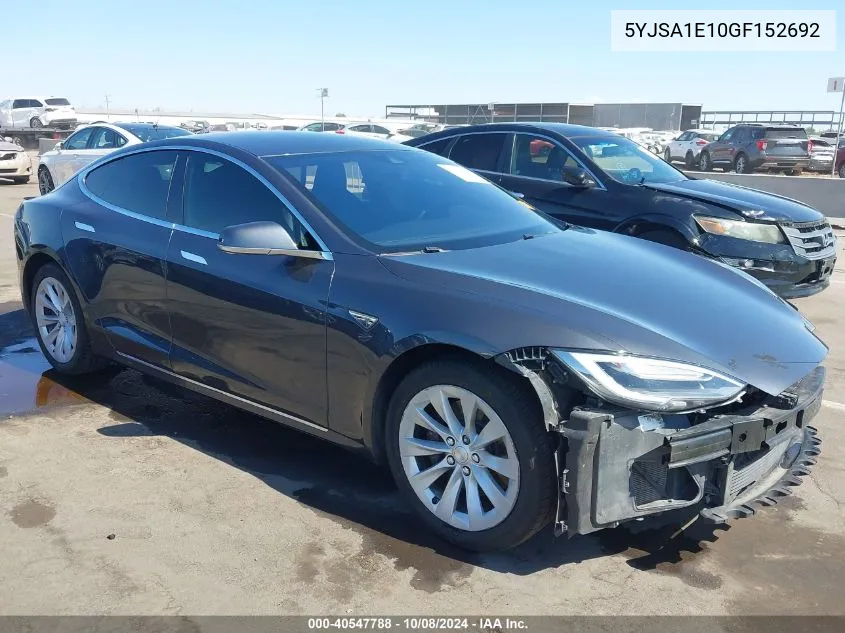 2016 Tesla Model S 60/70/75/85 VIN: 5YJSA1E10GF152692 Lot: 40547788