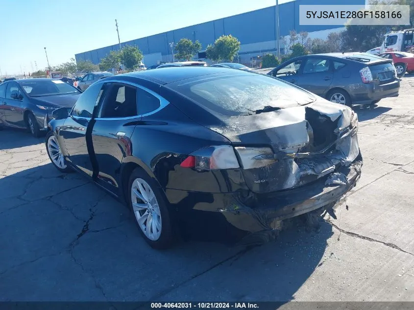 2016 Tesla Model S 60D/70D/75D/85D/90D VIN: 5YJSA1E28GF158166 Lot: 40642031